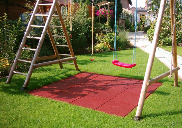 rubber playground tiles